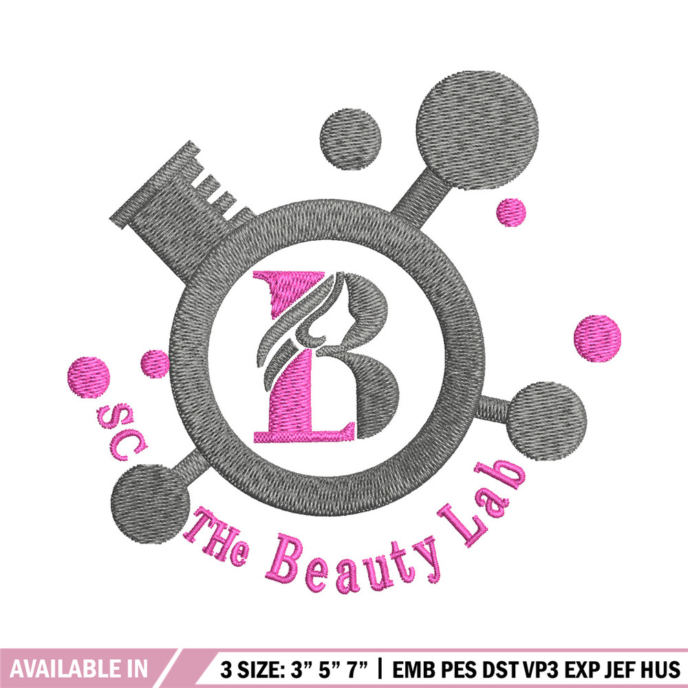Beauty lab embroidery design, Logo embroidery, Embroidery file, Embroidery shirt, Emb design, Digital download 1.jpg