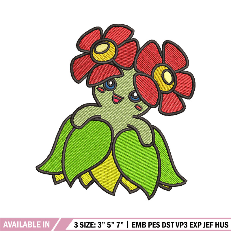 Bellossom embroidery design, Bellossom embroidery, Anime design, Embroidery shirt, Embroidery file, Digital download 1.jpg