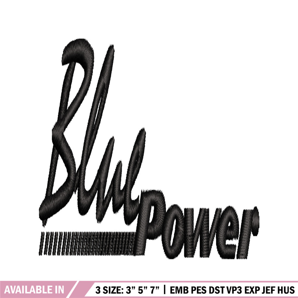 Blue Power embroidery design, Blue Power embroidery, logo design, embroidery file, logo shirt, Digital download. 1.jpg