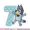 Bluey 7th Birthday Embroidery design, Bluey Cartoon Embroidery, Disney Embroidery, Embroidery File, digital download 1.jpg