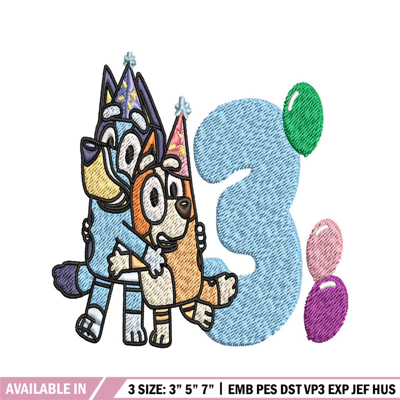 Bluey Bingo 2nd Birthday Embroidery, Bluey Cartoon Embroidery, Disney Embroidery, Embroidery File, digital download..jpg