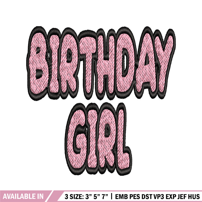 Bluey Birthday Girl Embroidery, Bluey Cartoon Embroidery, Disney Embroidery, Embroidery File, digital download. 1.jpg