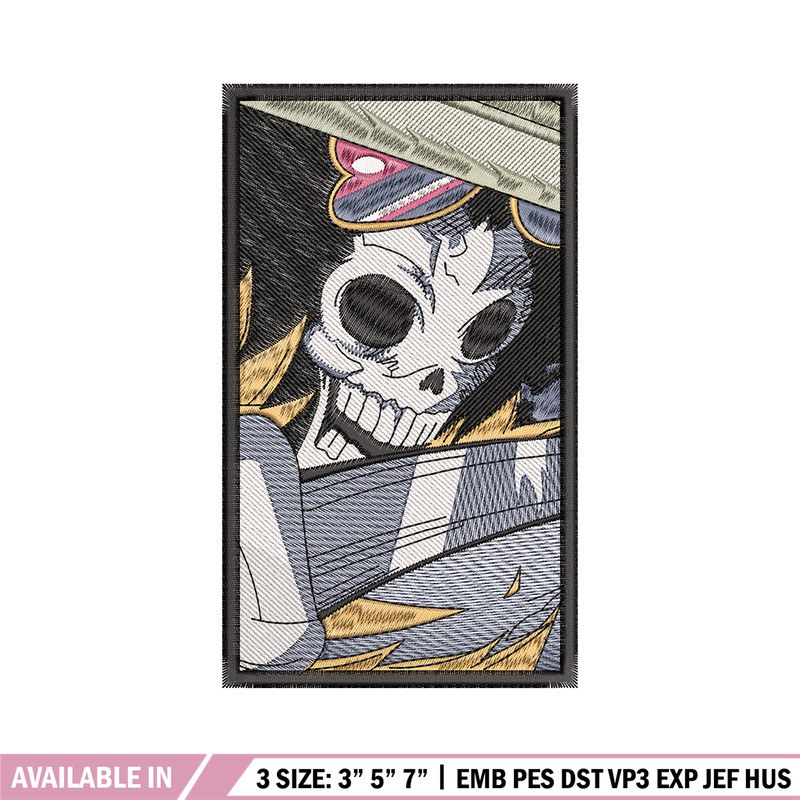 Brook poster breathing embroidery design, One Piece embroidery, logo shirt, anime design, anime shirt, Digital download 1.jpg