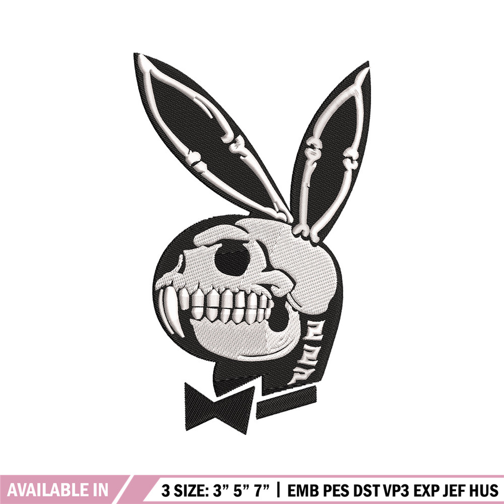 Bunny skeleton embroidery design, Logo embroidery, Embroidery file, Embroidery shirt, Emb design, Digital download.jpg