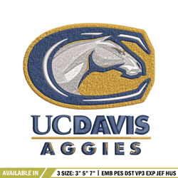 california davis aggies embroidery design, california davis aggies embroidery, sport embroidery, ncaa embroidery