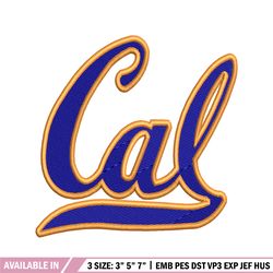 california golden bears embroidery design, california golden bears embroidery, logo sport embroidery, ncaa embroidery