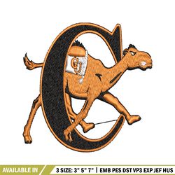campbell fighting camels embroidery design, campbell fighting camels embroidery, sport embroidery, ncaa embroidery