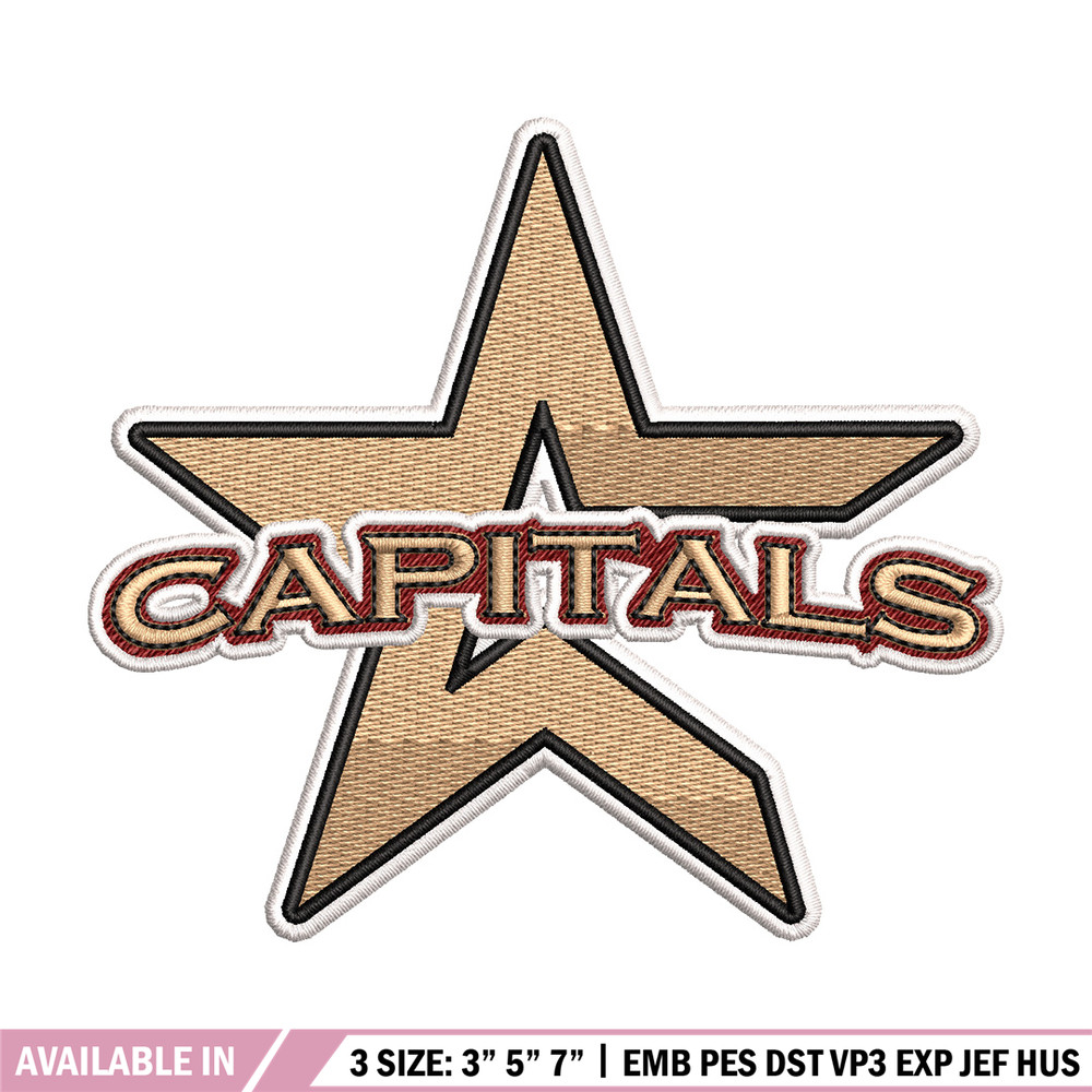 Capitals logo embroidery design, Logo embroidery, Embroidery file, Embroidery shirt, Emb design, Digital download 1.jpg