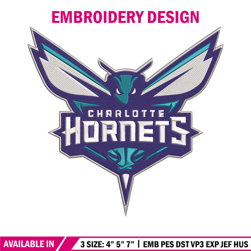 Charlotte Hornets logo embroidery design, NBA embroidery, Sport embroidery, Embroidery design,Logo sport embroidery.jpg