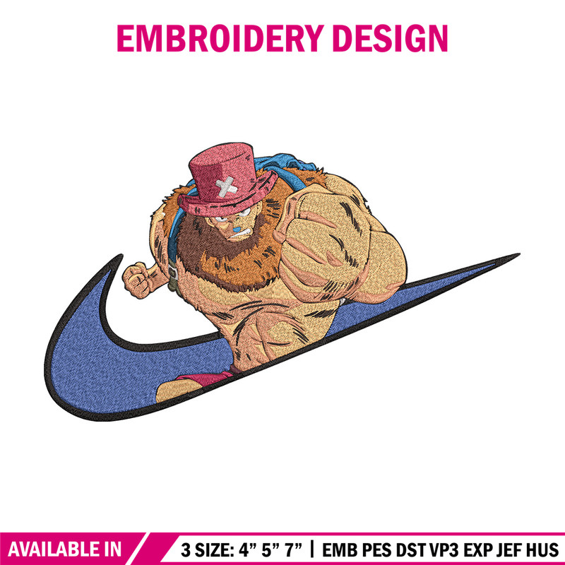 Choper x nike Embroidery Design, One piece Embroidery, Embroidery File, Nike Embroidery, Anime shirt, Digital download.jpg