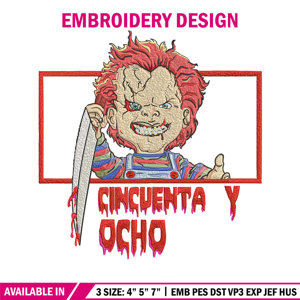 Chucky box Embroidery Design, Horror Embroidery, Embroidery File, Anime Embroidery, Anime shirt, Digital download.jpg