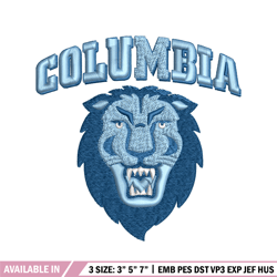 Columbia Lions embroidery design, Columbia Lions embroidery, logo Sport, Sport embroidery, NCAA embroidery