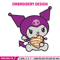Concha Kuromi Embroidery Design, Kuromi cartoon Embroidery, Embroidery File, Cartoon shirt, Digital download..jpg
