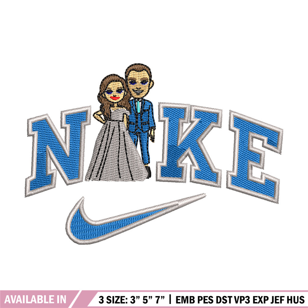 Couple x nike embroidery design, Couple embroidery, Nike design, Embroidery shirt, Embroidery file, Digital download 1.jpg