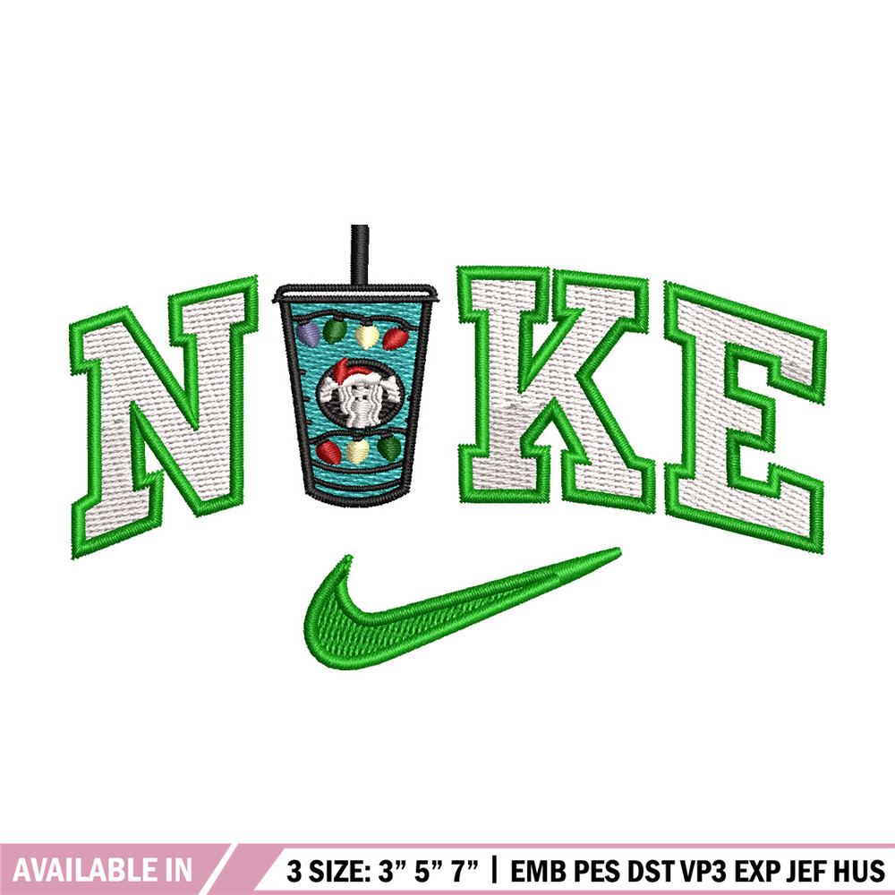 Cup green x nike embroidery design, Cup embroidery, Nike design, Embroidery shirt, Embroidery file, Digital download.jpg