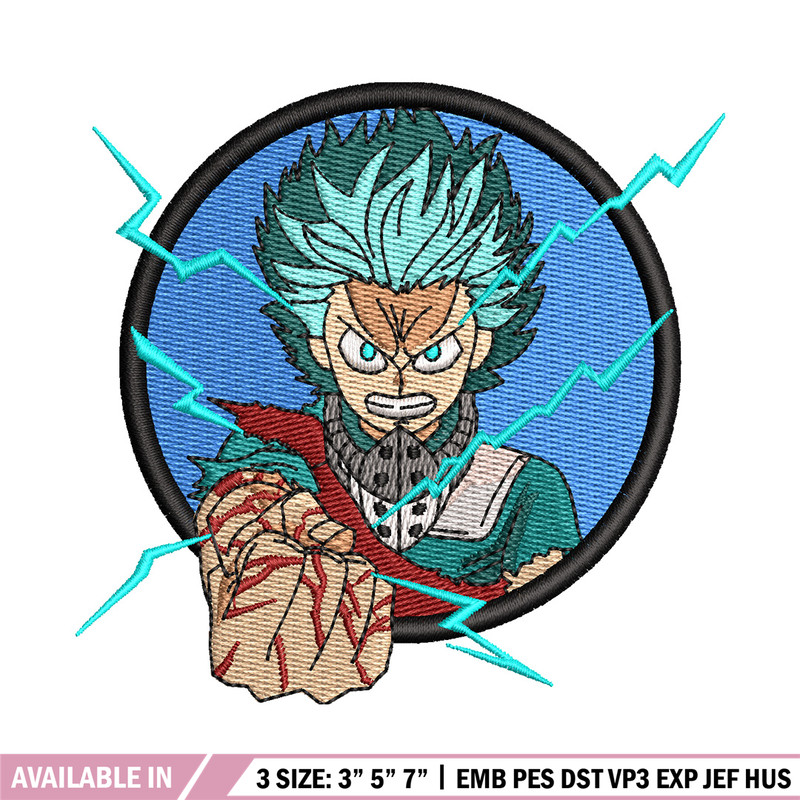 Deku circle embroidery design, Mha embroidery, Anime design, Embroidery shirt, Embroidery file, Digital download.jpg