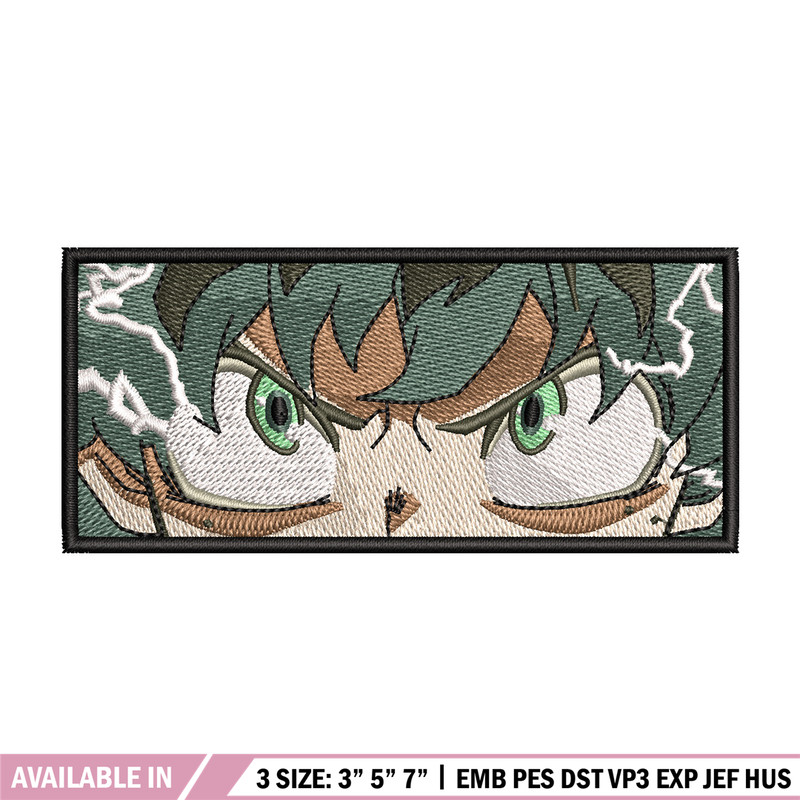 Deku eyes embroidery design, Mha embroidery, Anime design, Embroidery shirt, Embroidery file, Digital download 1.jpg