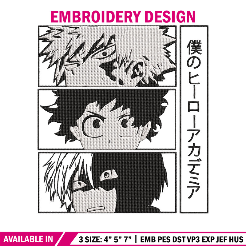 Deku friends Embroidery Design, Mha Embroidery, Embroidery File, Anime Embroidery, Anime shirt,Digital download..jpg