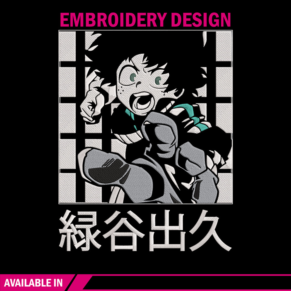 Deku poster Embroidery Design, Mha Embroidery, Embroidery File, Anime Embroidery,Anime shirt, Digital download..jpg