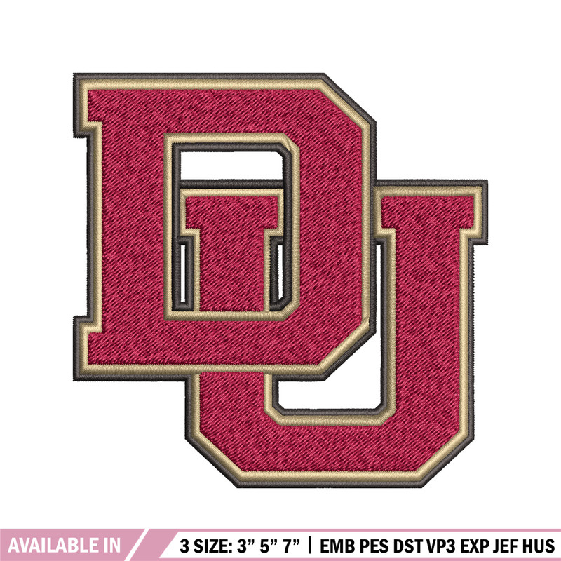 Denver Pioneers embroidery design, Denver Pioneers embroidery, logo Sport, Sport embroidery, NCAA embroidery. 1.jpg