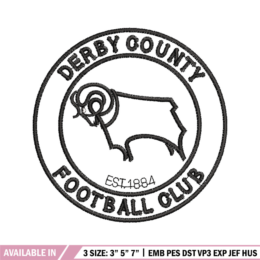 Derby Logo embroidery design, Derby Logo embroidery, logo design, Embroidery shirt, logo shirt, Instant download.jpg