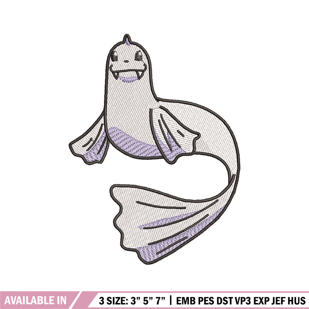Dewgong embroidery design, Pokemon embroidery, Anime design, Embroidery shirt, Embroidery file,Digital download 1.jpg