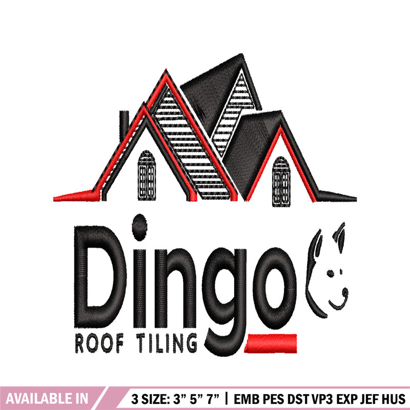 Dingo Logo embroidery design, Dingo Logo embroidery, logo design, embroidery file, logo shirt, Digital download. 1.jpg