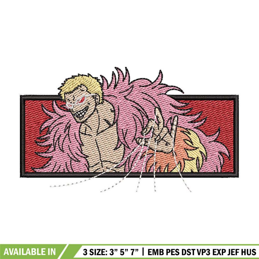 Doffy frame embroidery design, One piece embroidery, Anime design, Embroidery shirt, Embroidery file, Digital download.jpg