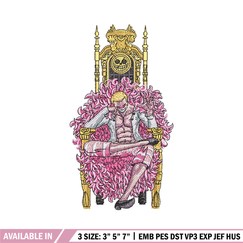 Doffy king embroidery design, One piece embroidery, Anime design, Embroidery shirt, Embroidery file, Digital download 1.jpg