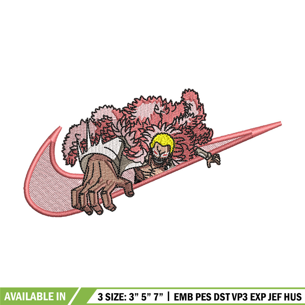Doffy swoosh embroidery design, One piece embroidery, Nike design, Embroidery shirt, Embroidery file, Digital download.jpg