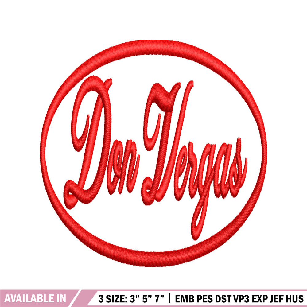 Don Vergas Logo embroidery design, Logo embroidery, embroidery file, animal design, logo shirt, Digital download. 1.jpg
