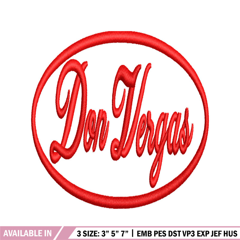 Don Vergas Logo embroidery design, Logo embroidery, embroidery file, animal design, logo shirt, Digital download. 1.jpg