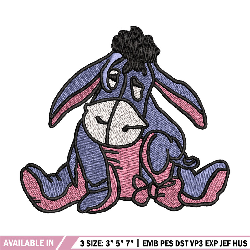 Donky embroidery design, Pooh disney embroidery, Embroidery file, Embroidery shirt, Emb design, Digital download.jpg