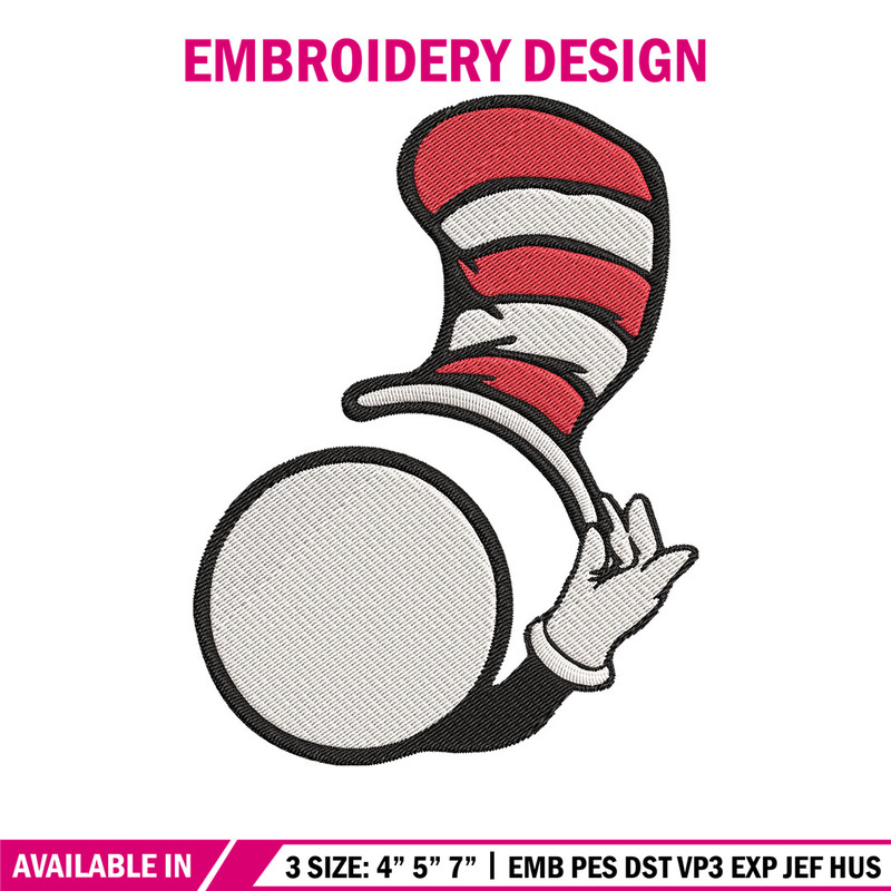 Dr seuss hat Embroidery Design, Dr seuss hat Embroidery, Embroidery File, logo shirt, Embroidery logo, Digital download..jpg