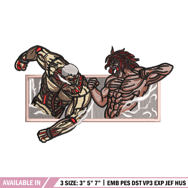 Eren x reiner embroidery design, Aot embroidery, Anime design, Embroidery shirt, Embroidery file, Digital download.zip.jpg