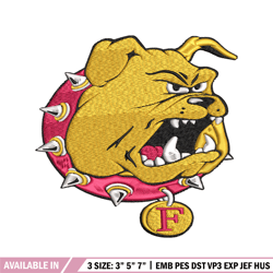 ferris state bulldogs  embroidery design, ferris state bulldogs  embroidery, logo sport embroidery, ncaa embroidery