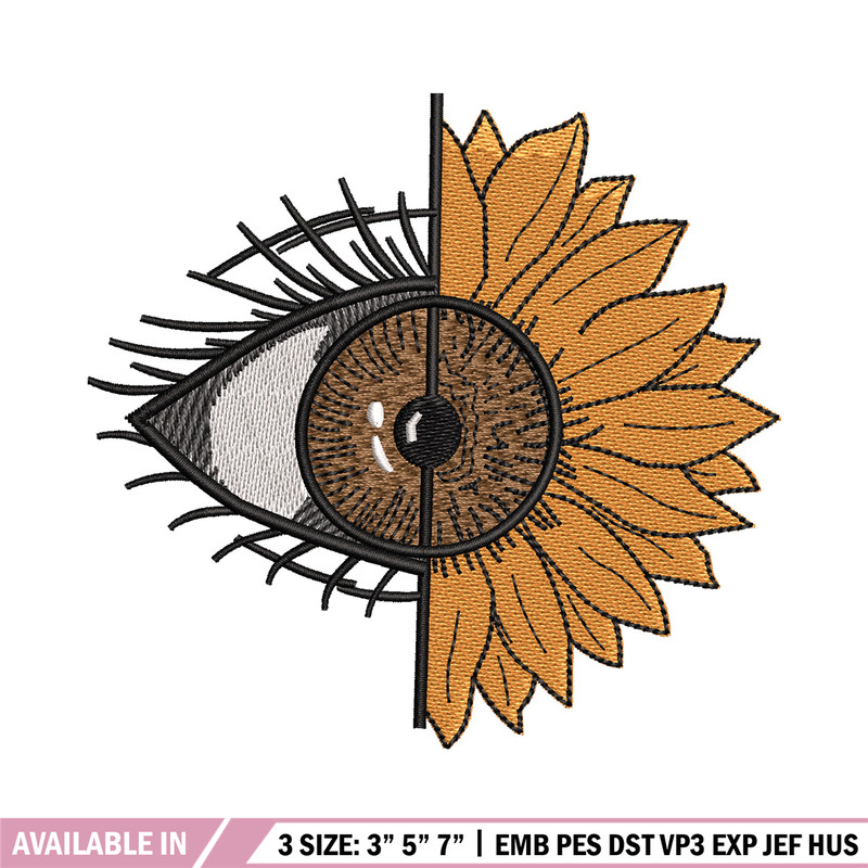 Flower eyes embroidery design, Flower embroidery, Embroidery file, Embroidery shirt, Emb design, Digital download.jpg