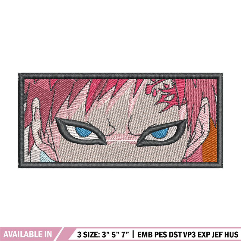 Gaara eyes embroidery design, Naruto embroidery, Anime design, Embroidery shirt, Embroidery file, Digital download.jpg