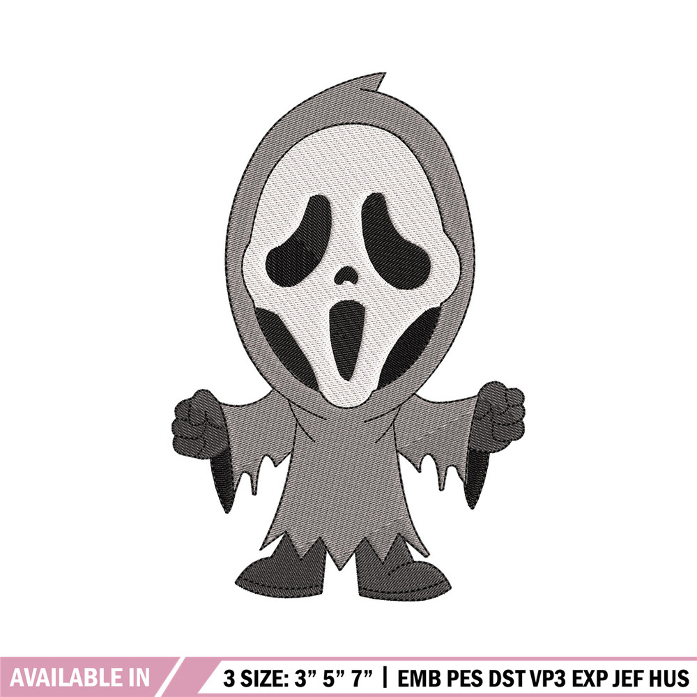 Ghost chibi embroidery design, Ghost embroidery, Emb design, Embroidery shirt, Embroidery file, Digital download.jpg