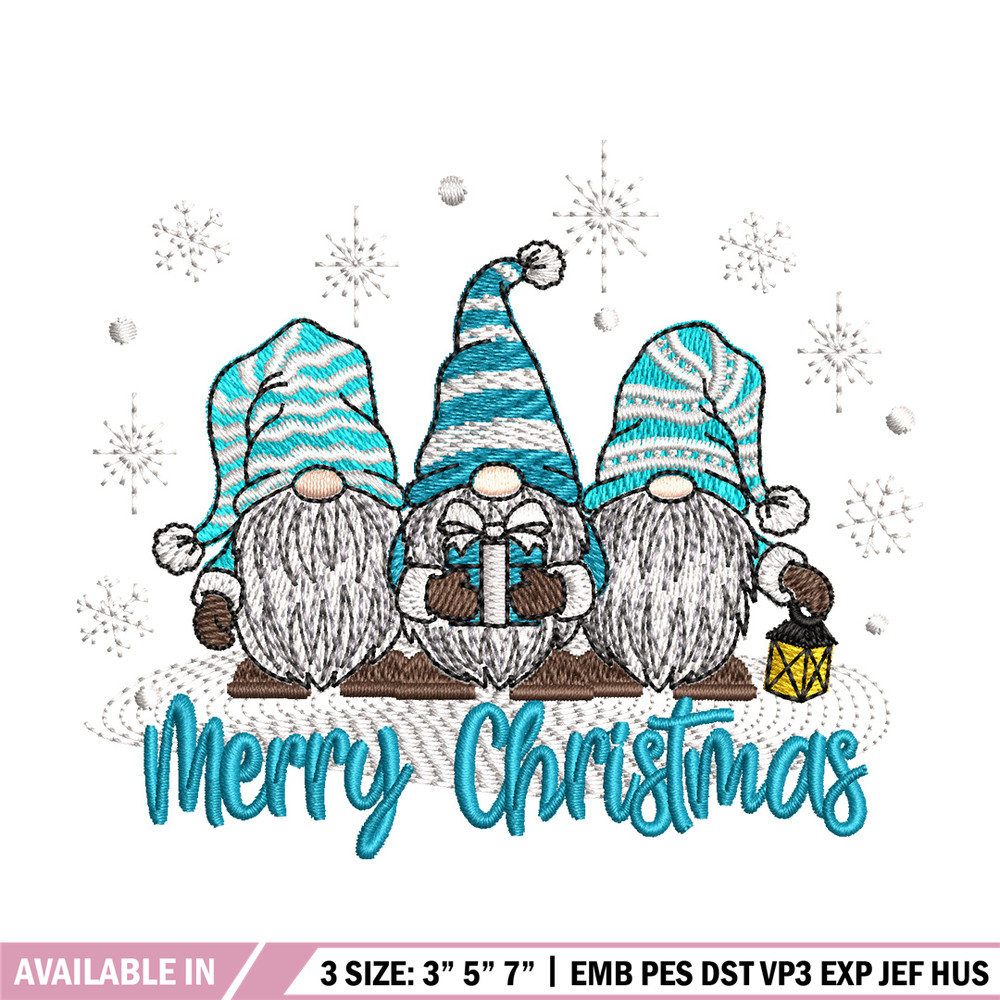 Gnomes embroidery design, Chrismas embroidery, Embroidery shirt, Embroidery file, Anime design, Digital download.jpg