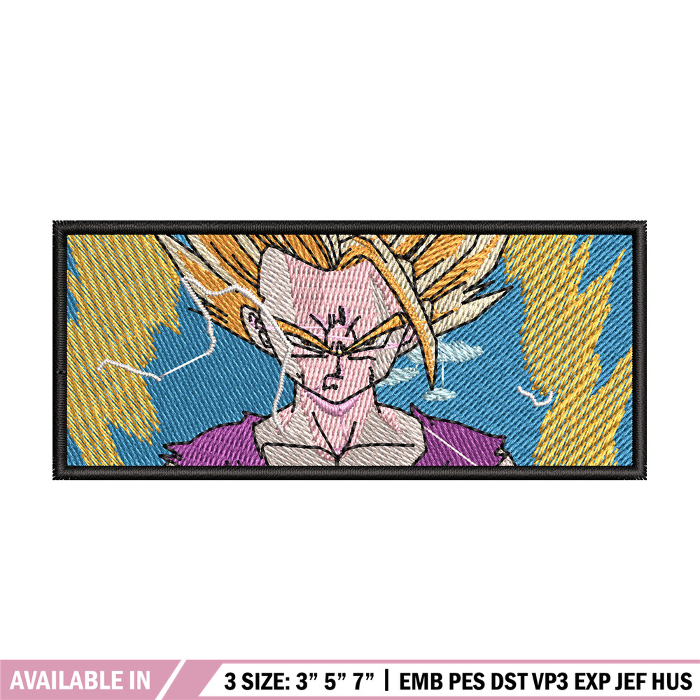 Gohan ssj embroidery design, Dragonball embroidery, Anime design, Embroidery shirt, Embroidery file,Digital download.jpg