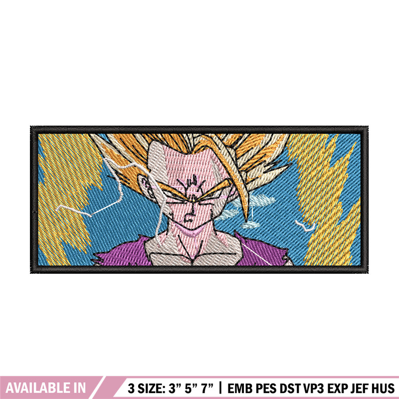 Gohan ssj embroidery design, Dragonball embroidery, Anime design, Embroidery shirt, Embroidery file,Digital download.jpg