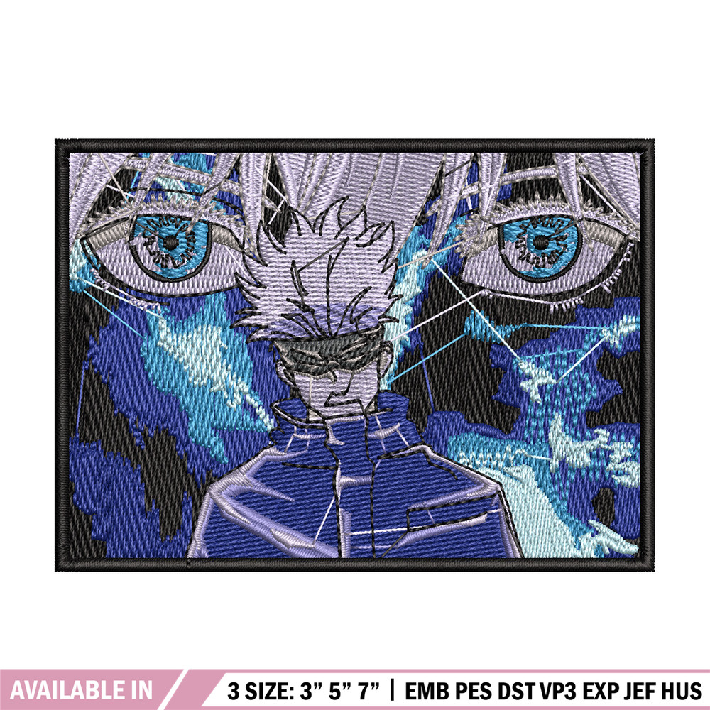 Gojo eyes box embroidery design, Jujutsu embroidery, Anime design, Embroidery shirt, Embroidery file, Digital download.jpg