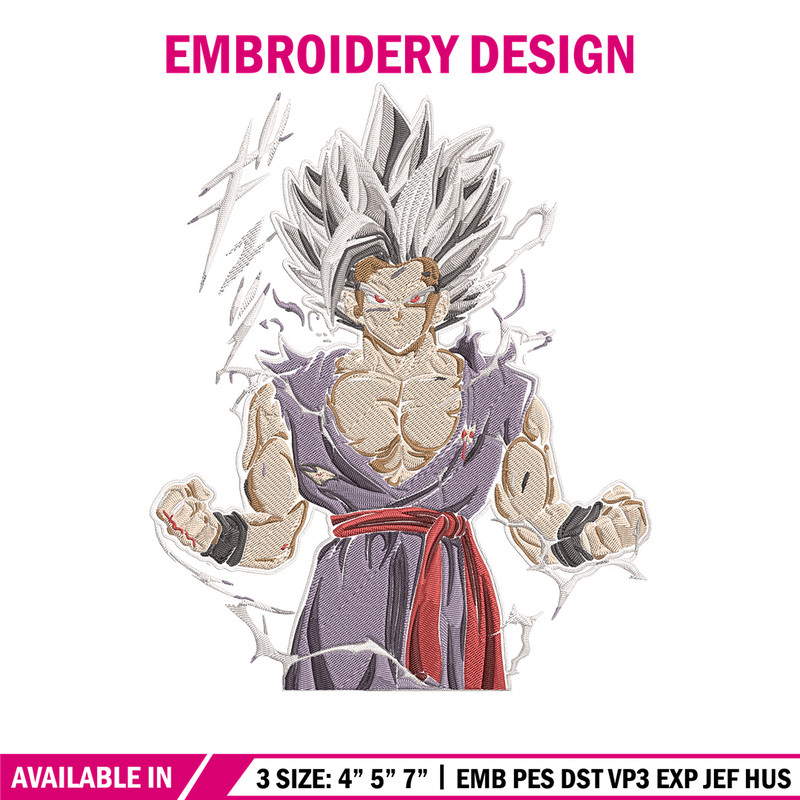 Goku Ultra form Embroidery Design, Dragonball Embroidery, Embroidery File, Anime Embroidery,Anime shirt,Digital download.jpg