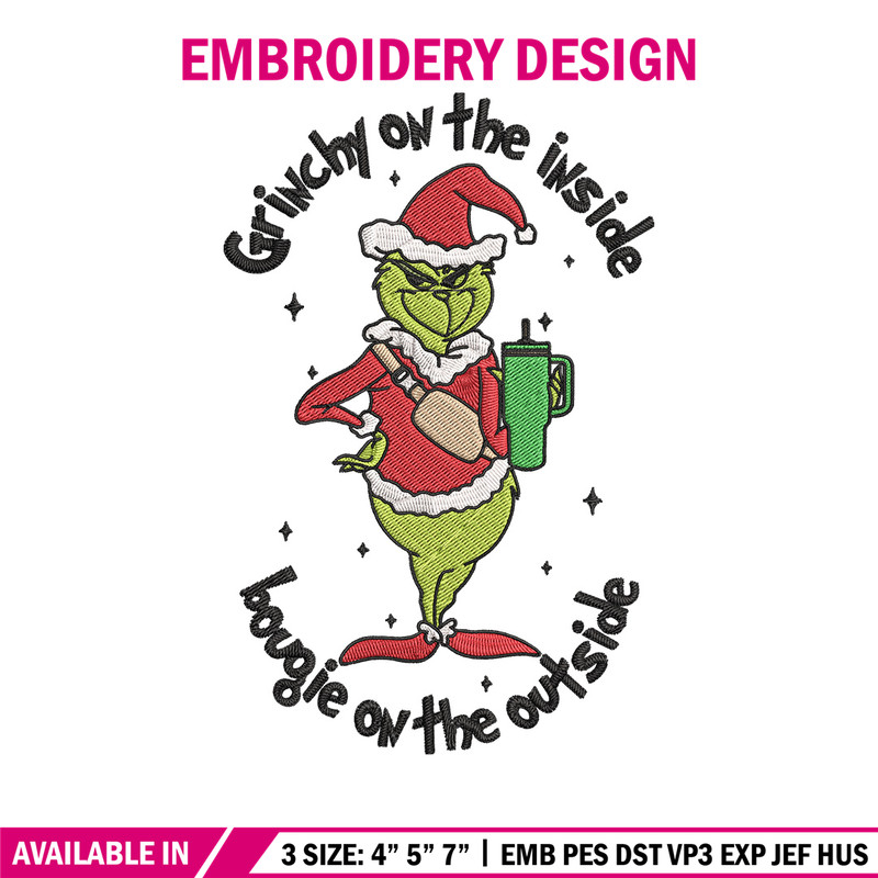 Grinchy Embroidery Design, Grinch Embroidery, Embroidery File, Chrismas Embroidery, Anime shirt, Digital download..jpg