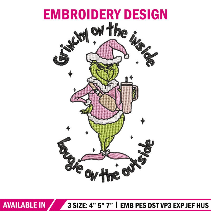 Grinchy Embroidery Design, Grinch Embroidery, Embroidery File, Chrismas Embroidery, Anime shirt,Digital download..jpg