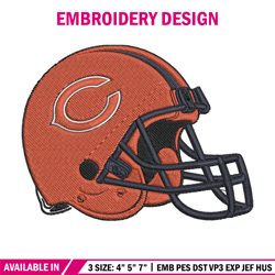 Helmet Chicago Bears embroidery design, Chicago Bears embroidery, NFL embroidery, sport embroidery, embroidery design