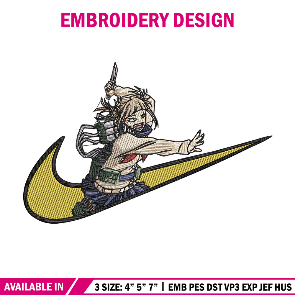 Himiko toga x nike Embroidery Design, Mha Embroidery, Embroidery File, Nike Embroidery, Anime shirt, Digital download.jpg