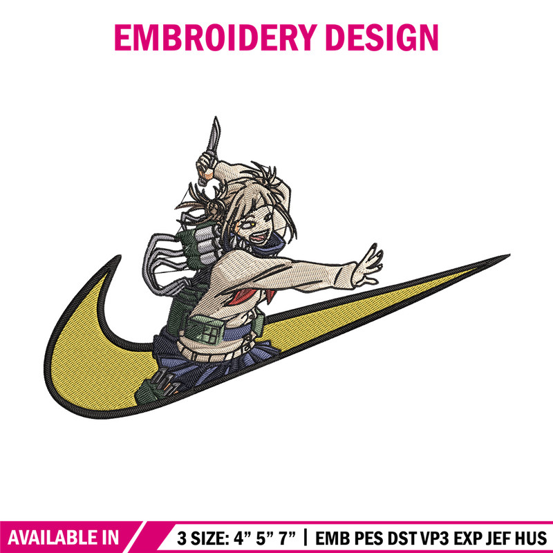 Himiko toga x nike Embroidery Design, Mha Embroidery, Embroidery File, Nike Embroidery, Anime shirt, Digital download.jpg