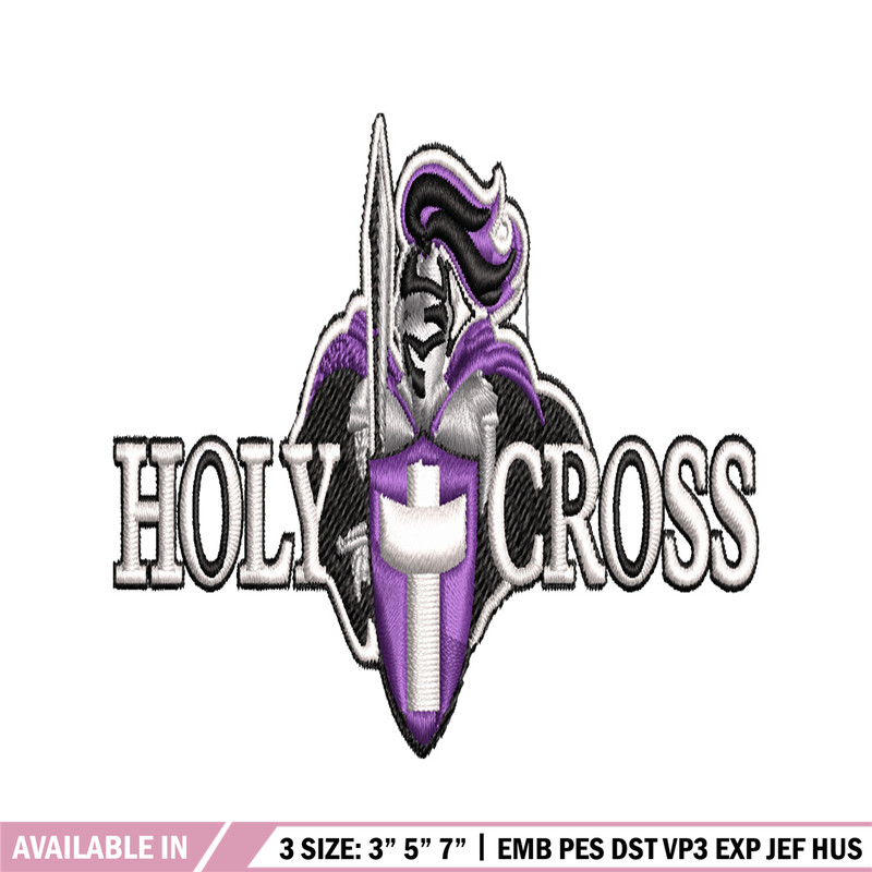 Holy Cross Crusaders embroidery design, Holy Cross Crusaders embroidery, logo Sport, Sport embroidery, NCAA embroidery..jpg